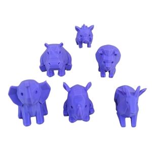 Set of Geometric Animal Figurines